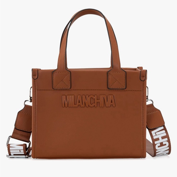 Milan Chiva Handbags - Brown Milan Chiva Quilted Tote Bag Top Handle Handbag with Coin Pouch